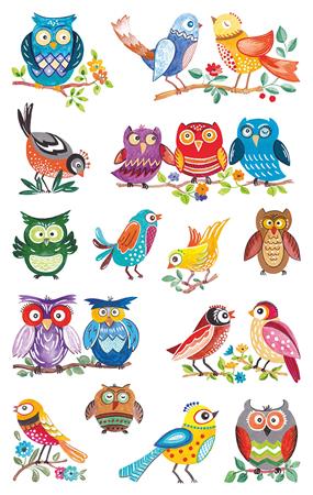 Matrica, papír, 3 ív, 76x120 mm, AVERY ZWECKFORM, "Z-Design No.57512", bagoly